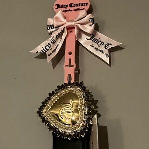 Juicy Couture Gold Heart Buckle Black Belt Y2K Style Women's Small / Medium